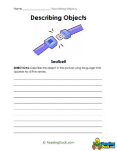 Describing Objects Worksheets | Writing Series | Reading Duck.com