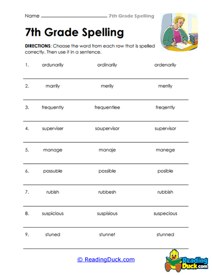 Sentence Selector Worksheet