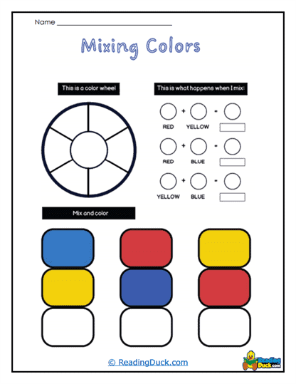 Wheel of Colors Worksheet
