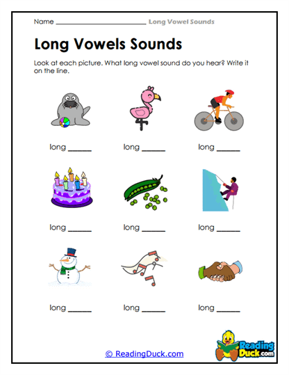 Vowel Lines Worksheet