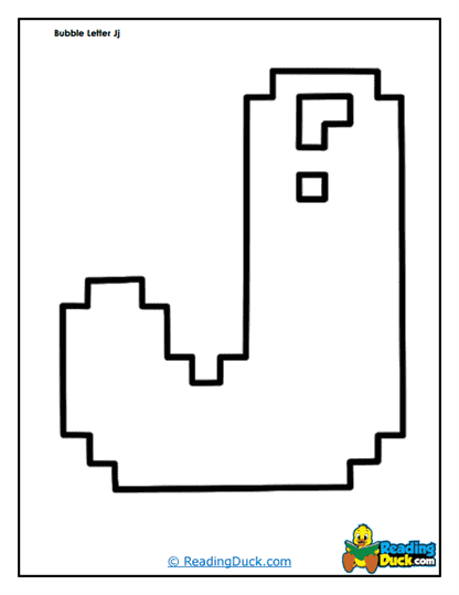 Pixelated J Puzzle Worksheet