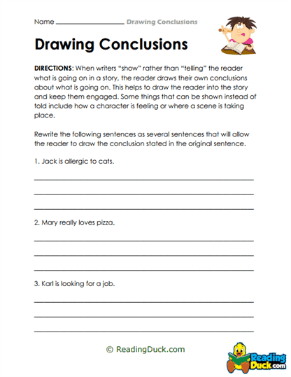 Show and Infer Worksheet