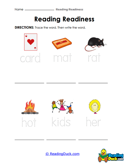 Trace and Write Worksheet