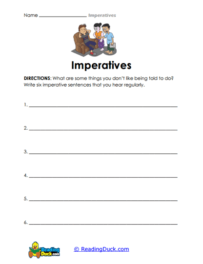 Unwanted Commands Worksheet