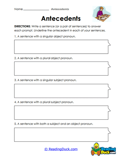Pronoun Prompt Builder Worksheet