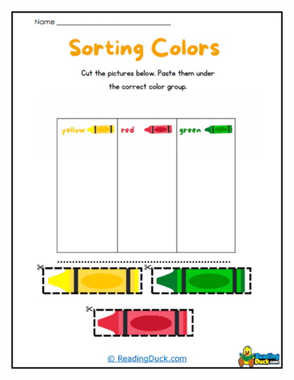 Crayon Categories Worksheet