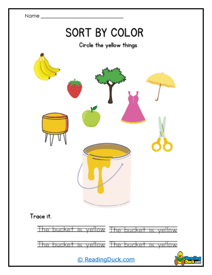 Yellow Search Worksheet