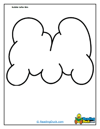 Puffy "M" Worksheet