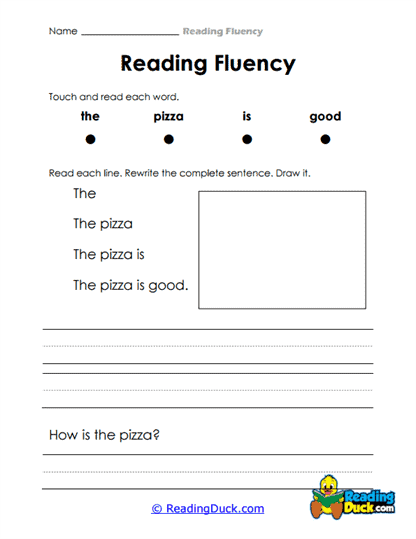 Pizza Taste Worksheet