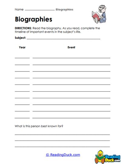 Timeline Trek Worksheet