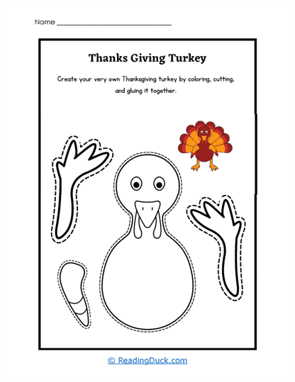 Turkey Maker Worksheet