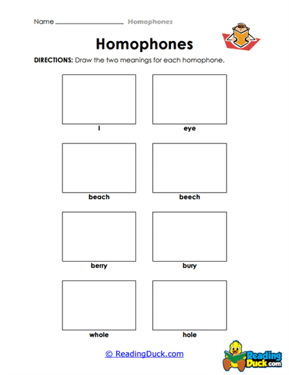 Picture Pairs Worksheet