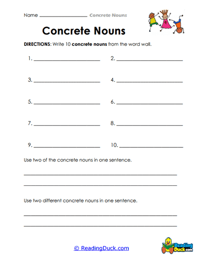 Word Wall Write Worksheet