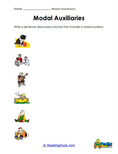 Picture Perfect Modals Worksheet