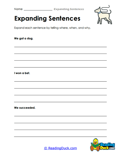 Reasoning Expansions Worksheet