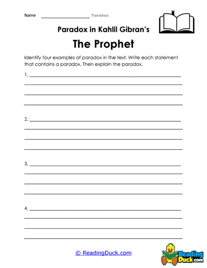 Prophet’s Puzzle Worksheet