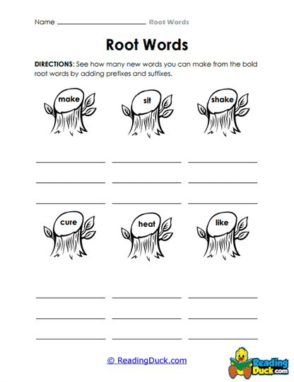 Word Tree Worksheet
