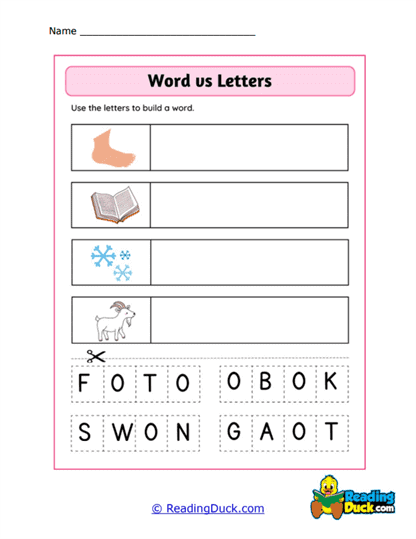 Picture Wordsmith Worksheet