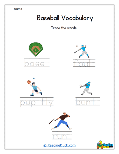 Word Tracing Fun Worksheet