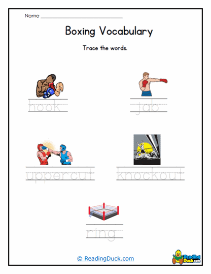 Trace the Punch Worksheet