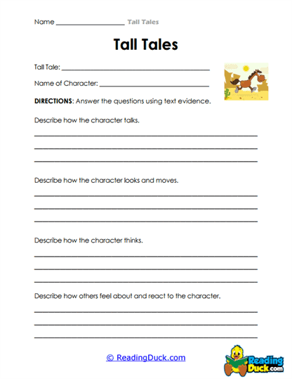 Fact vs. Tale Worksheet