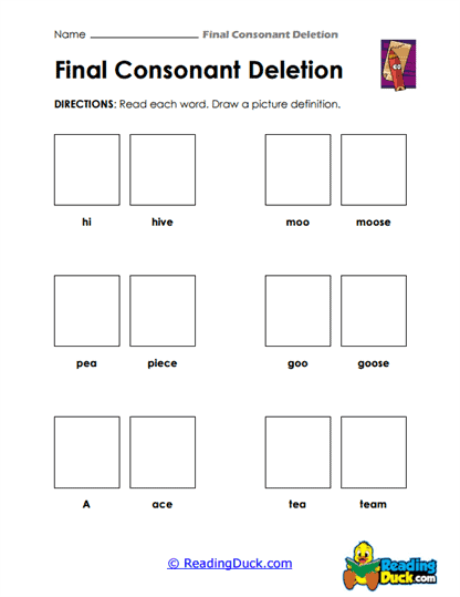 Draw and Define Worksheet