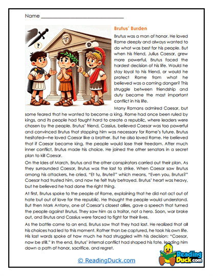 Shakespeare's Julius Caesar Worksheets