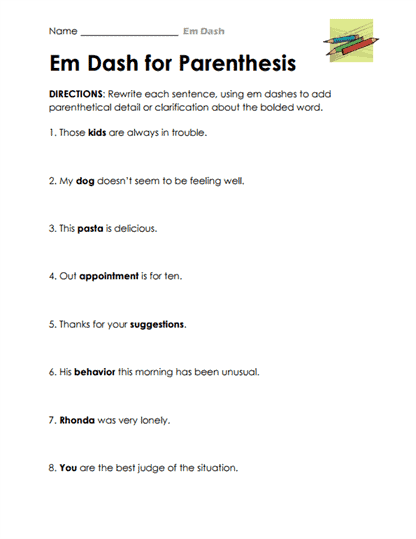 Parenthesis Power Worksheet