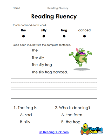 Silly Frog Worksheet