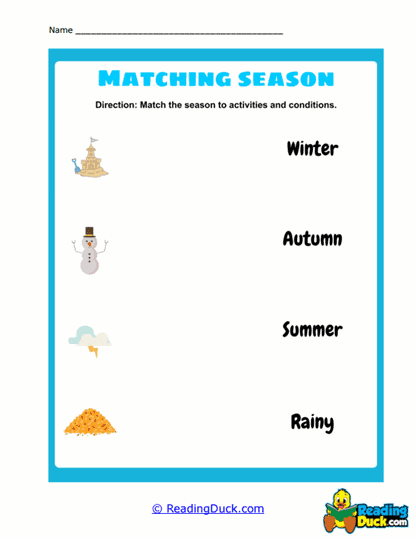 Seasonal Symbols Worksheet