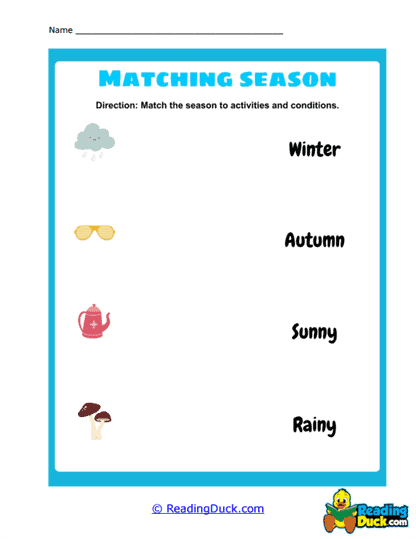 Season Match-Up Worksheet