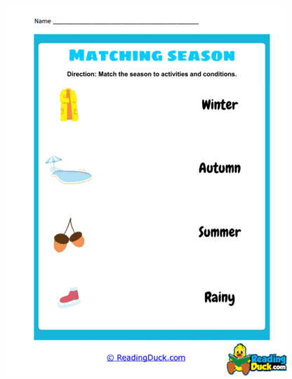Season Match Worksheet