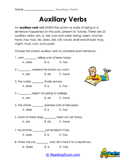 Verb Boost Worksheet