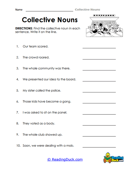 Team Spirit Worksheet