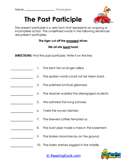 Past Perfect Worksheet