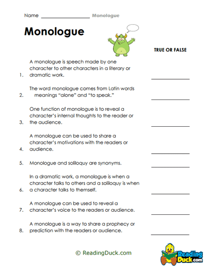 True Talk Worksheet