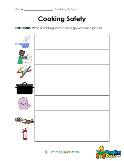 Safety Rules Worksheet
