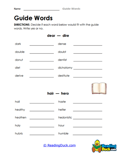 Yes or No? Worksheet