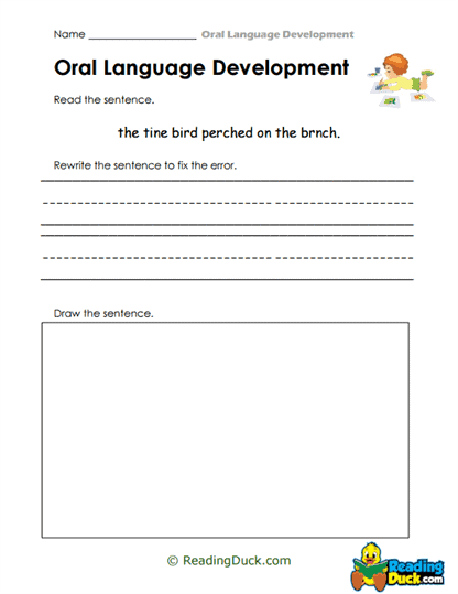 Sentence Draw Worksheet