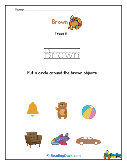 Trace and Circle Worksheet