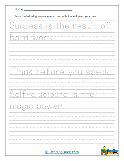 Success Wisdom Worksheet