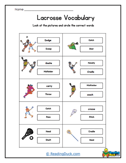 Word Match Worksheet