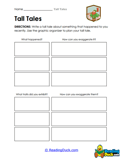 Exaggeration Builder Worksheet