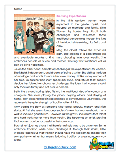 Breaking Expectations Worksheet