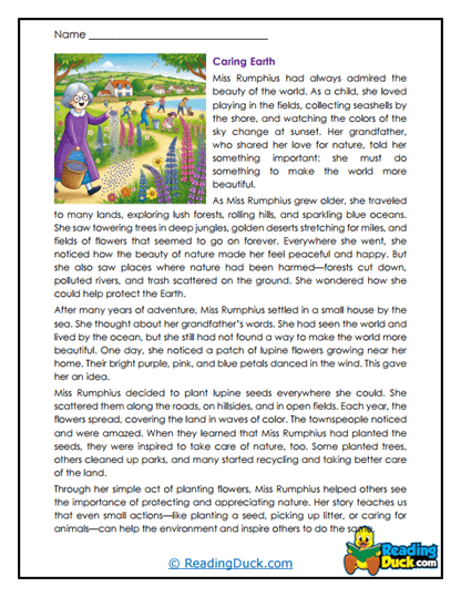 Caring Earth Worksheet