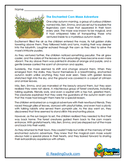 Maze Mystery Worksheet