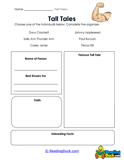 Legendary Figures Organizer Worksheet