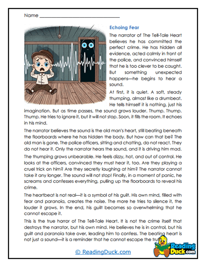 The Tell-Tale Heart Worksheets