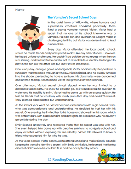 Victor's School Struggles Worksheet