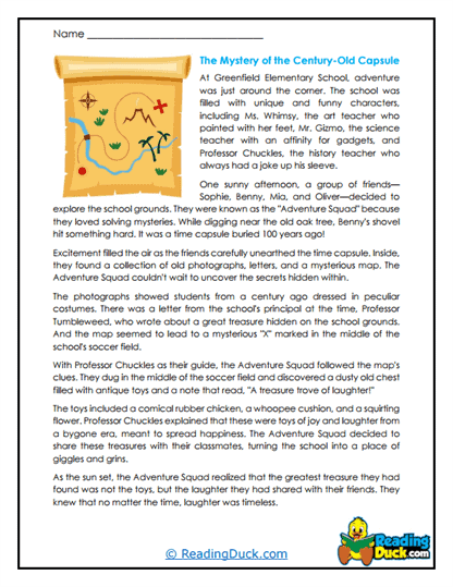 The Mystery of the Century-Old Capsule Worksheet